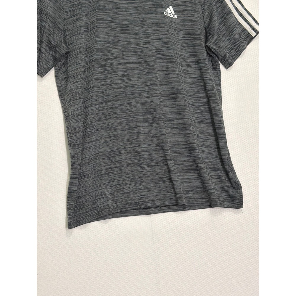 Adidas Mens Primegreen Aeroready Space Dye Training T-Shirt Gray Medium - Picture 4 of 10